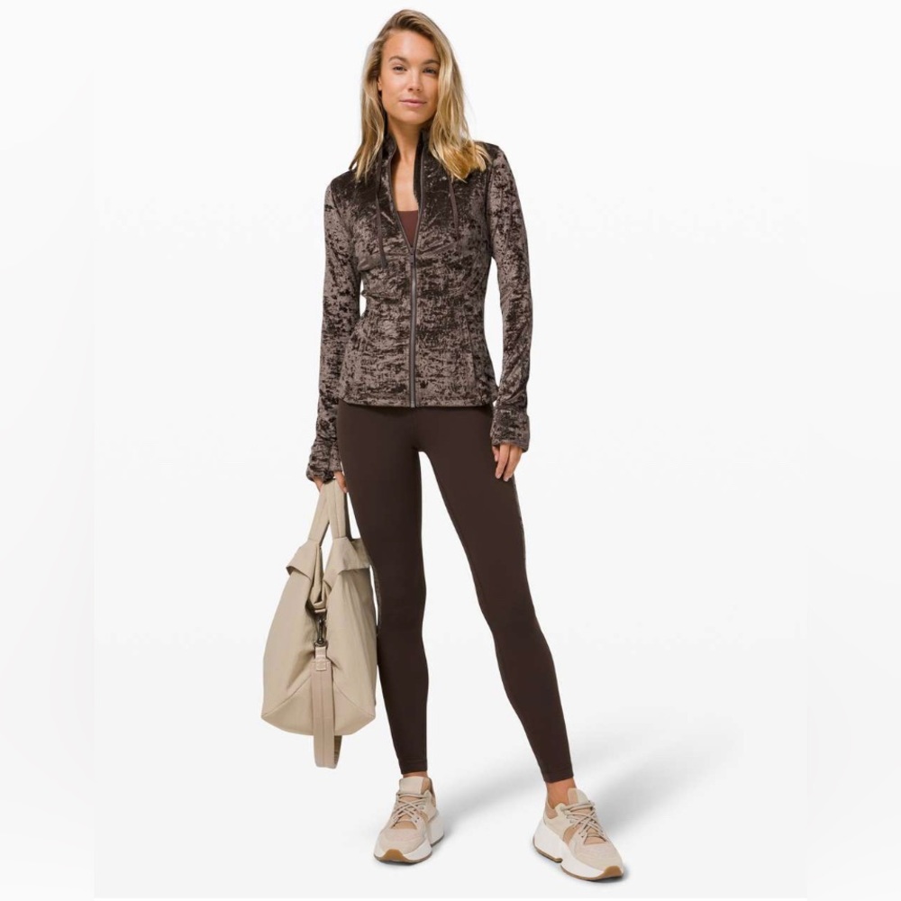Lululemon Hooded Define Jacket Crushed Velvet & Matching Leggings 8 4
